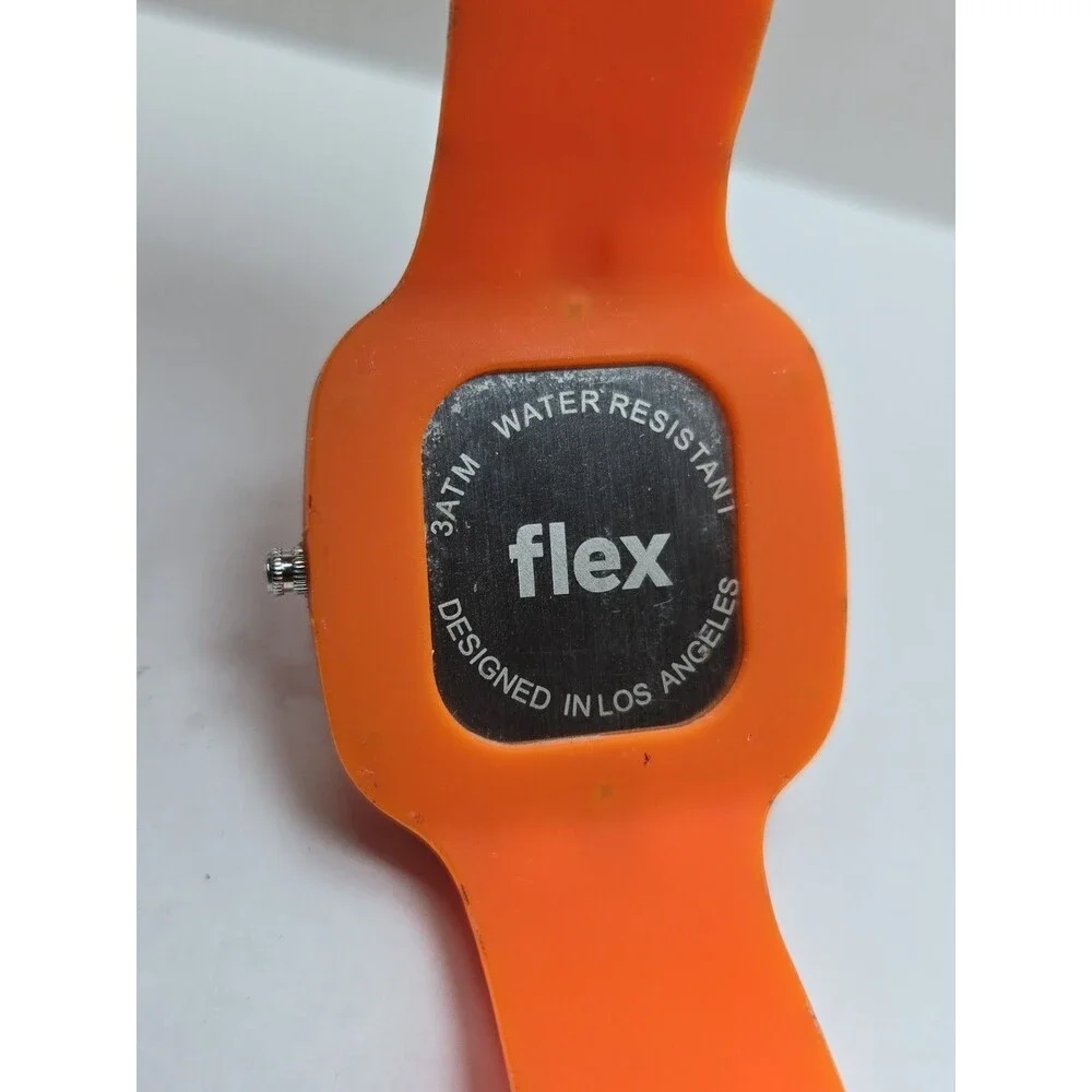Flex Animal Rescue 2 Dog Dayz Orange Dalmatian Silicone Quartz Watch New Battery